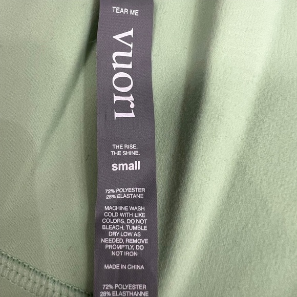 VUORI studio pocket LIGHT MINT GREEN cropped yoga workout leggings S - Picture 12 of 12